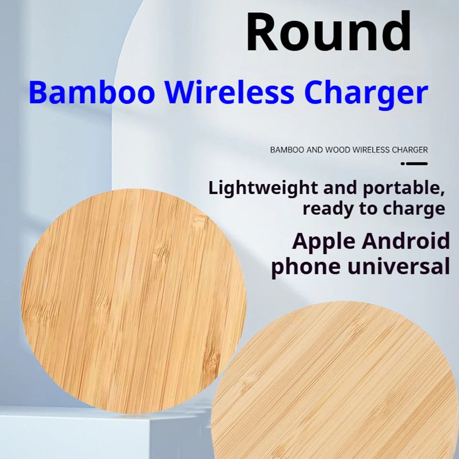 Circular 15W fast charger compatible with all wireless charging supported mobile phone wireless chargers