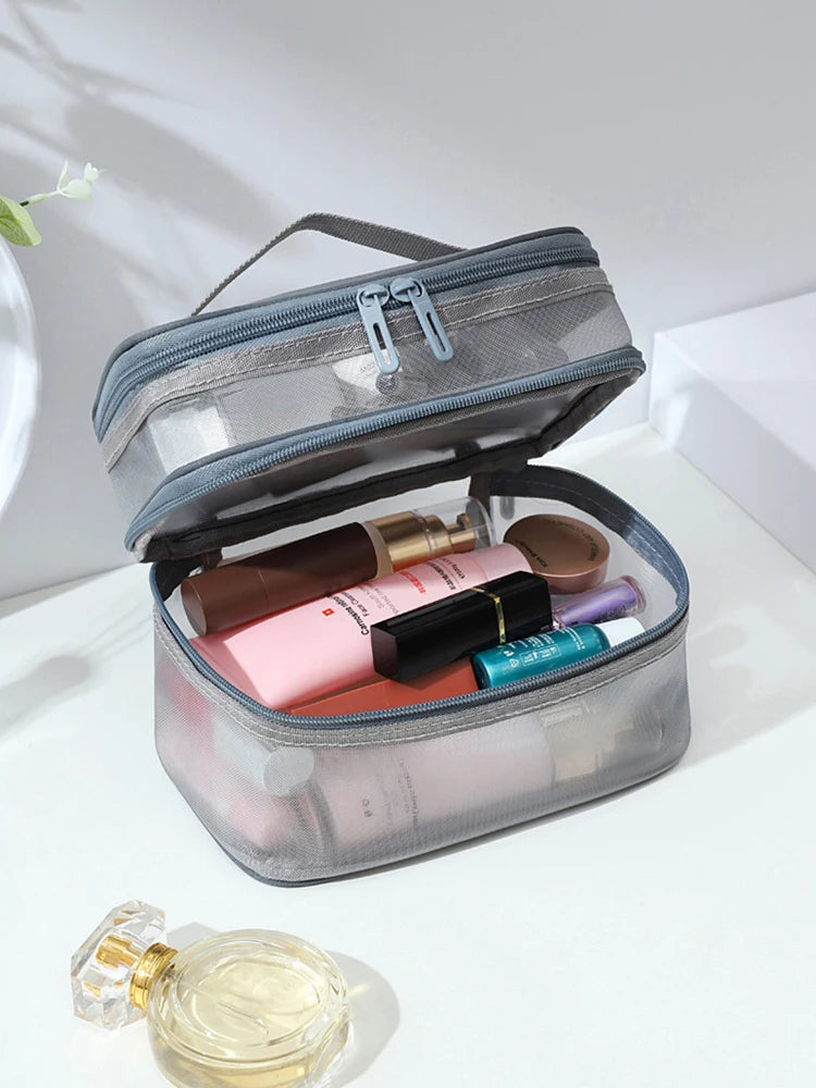 Double Layer Mesh Makeup Bage