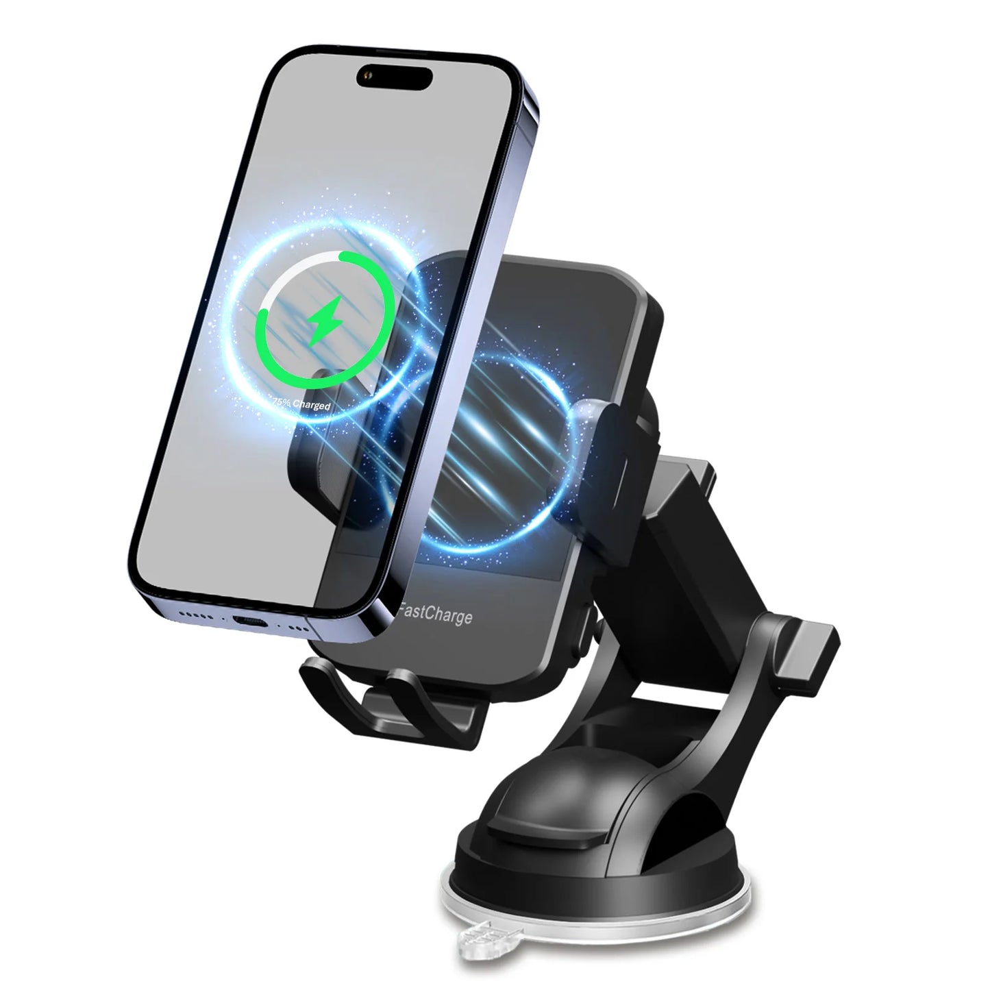 Wireless Fast Car Charger Phone Holder For IPhone 16 15 14 13 12 Pro Max 11 XR XS Samsung Galaxy