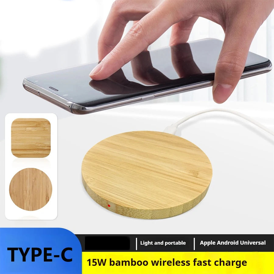 Circular 15W fast charger compatible with all wireless charging supported mobile phone wireless chargers