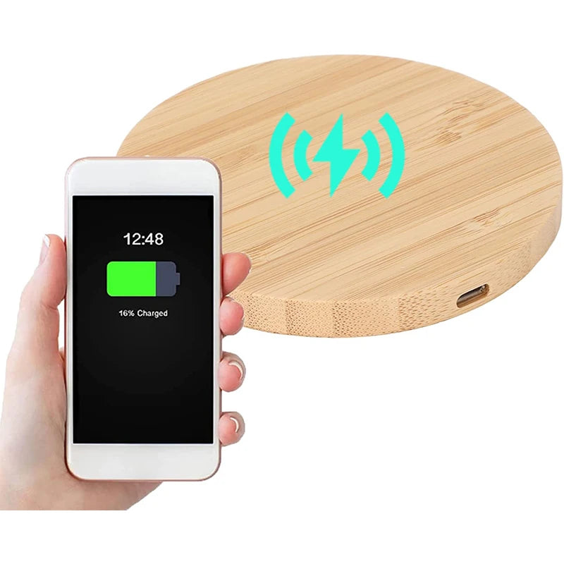 Circular 15W fast charger compatible with all wireless charging supported mobile phone wireless chargers