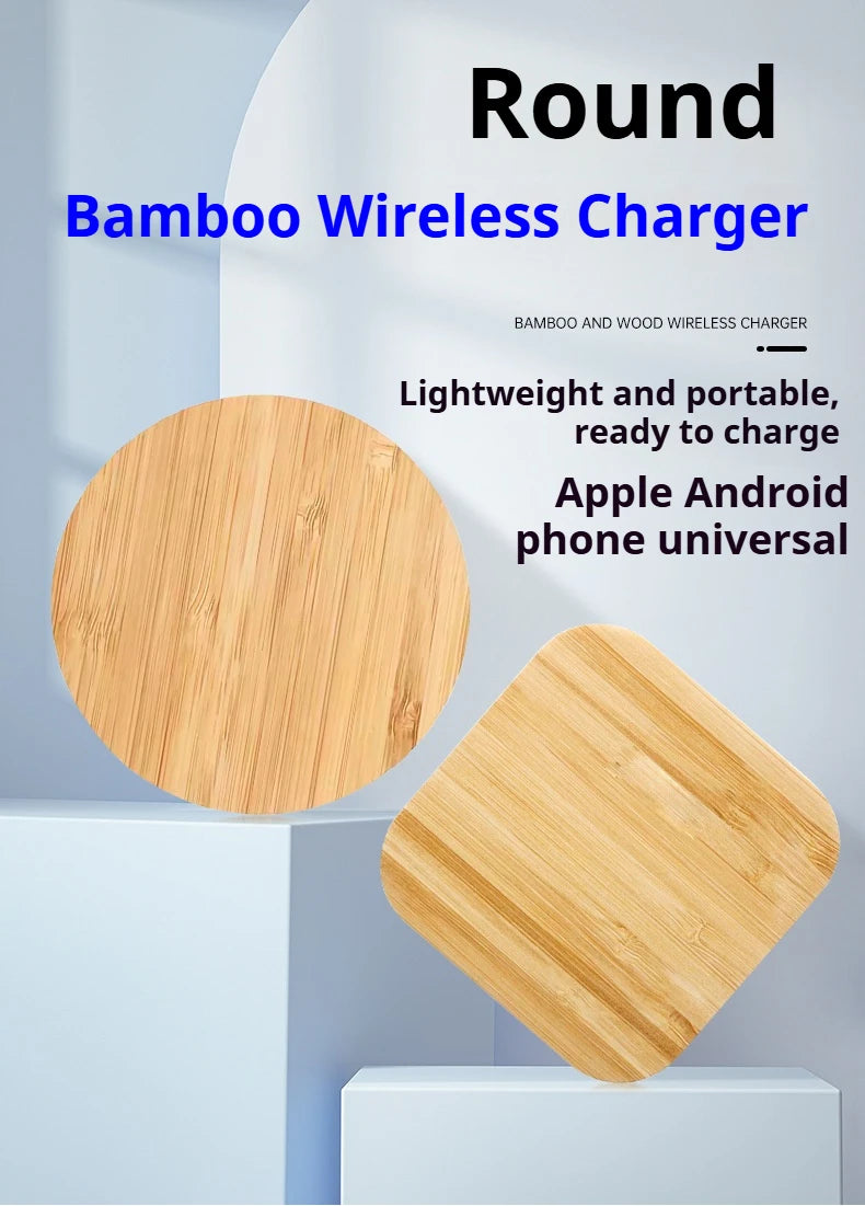 Circular 15W fast charger compatible with all wireless charging supported mobile phone wireless chargers