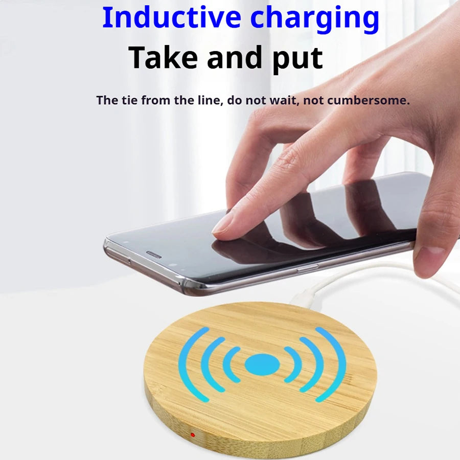 Circular 15W fast charger compatible with all wireless charging supported mobile phone wireless chargers