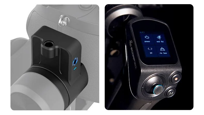 FeiyuTech SCORP Mini 2 Handheld Gimbal 3-Axis Mirrorless & Action Camera Smartphone with AI tracker Magnetic Fill, 1.2kg Payload