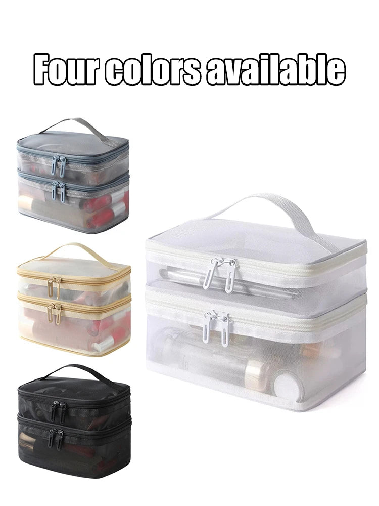 Double Layer Mesh Makeup Bage