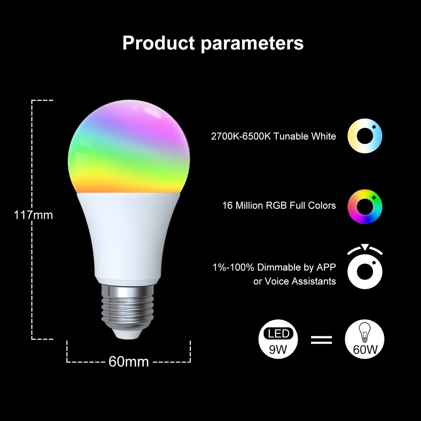TNCE Tuya E27 Smart Bulb Bluetooth/WIFI