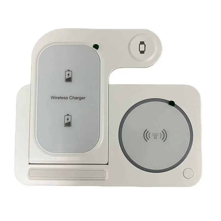 30W LED Fast Wireless Charger Stand 3 in 1 Foldable Charging Station for IPhone 11 Through  Apple Watch 9 8 7 6 5 Airpods Pro