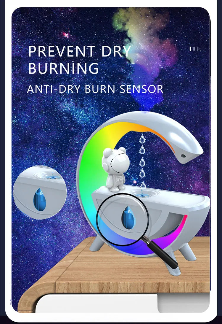 Multifunctional Astronaut Anti Gravity Air Humidifier Bluetooth Speaker Table Lamp Night Lights RGB Office Bedroom Aromatherapy