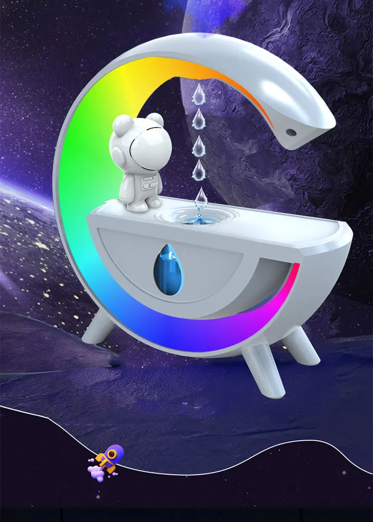 Multifunctional Astronaut Anti Gravity Air Humidifier Bluetooth Speaker Table Lamp Night Lights RGB Office Bedroom Aromatherapy
