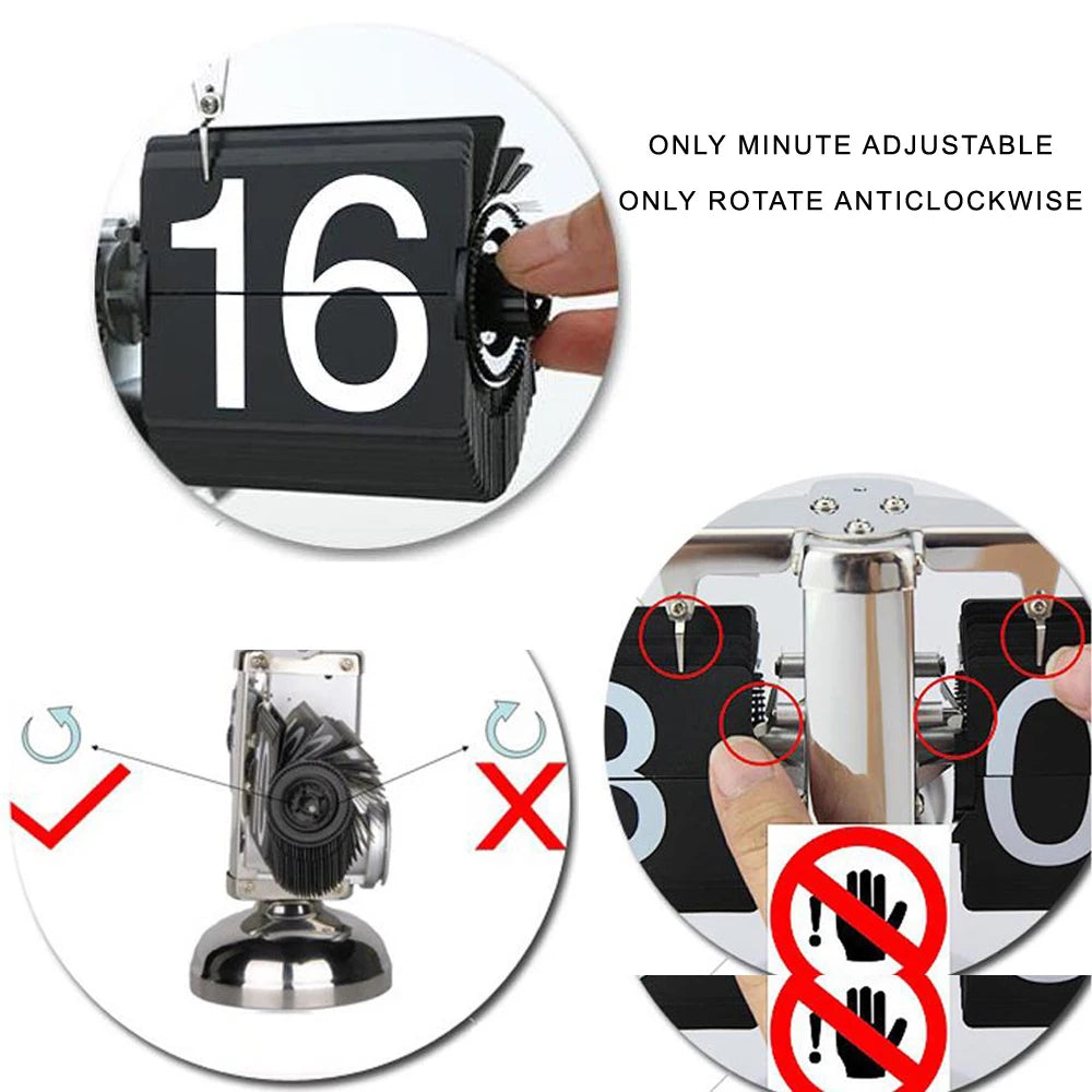 Automatically Page Turning Retro Flipping Clock