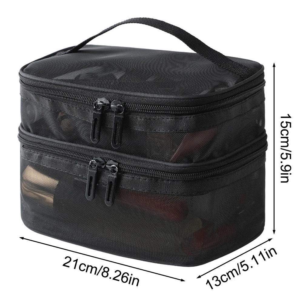 Double Layer Mesh Makeup Bage