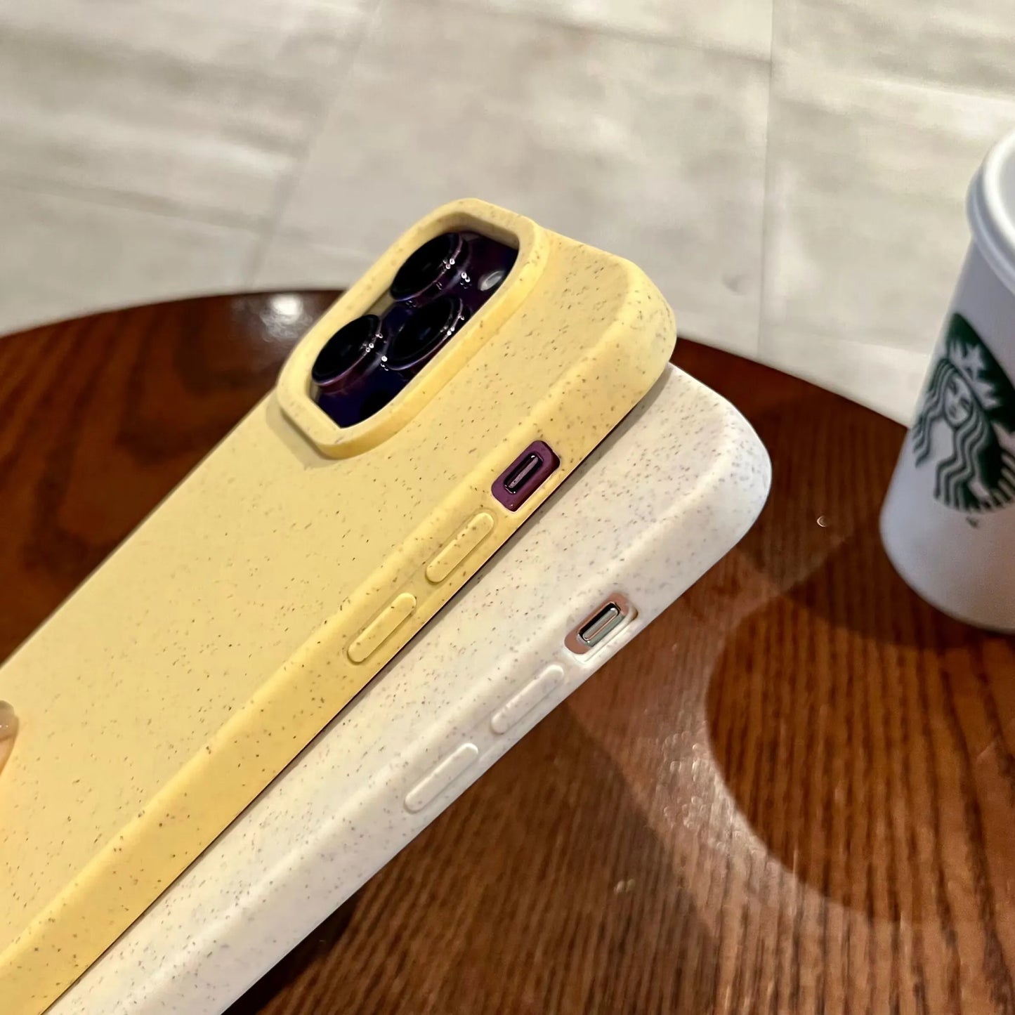 Eco Biodegradable Wheat Straw Soft Silicone Case For iPhone 17 Air 16 E 15 14 Plus 13 12 Mini 11 Pro XR XS Max Fashion TPU Cover
