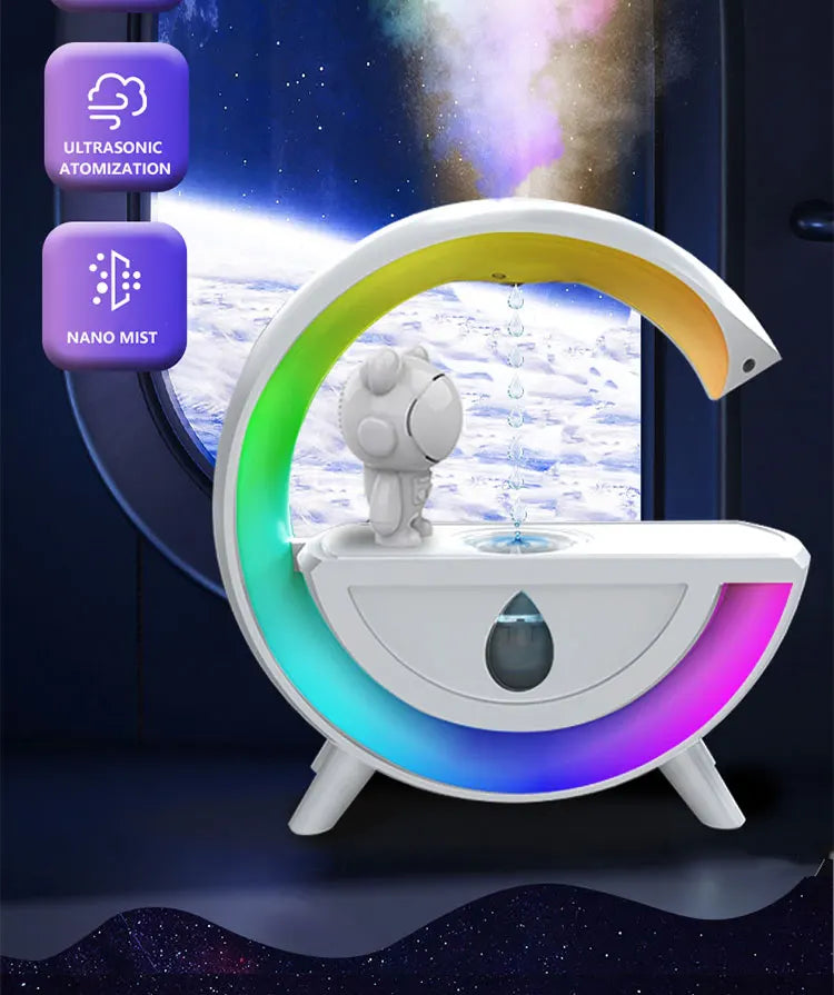 Multifunctional Astronaut Anti Gravity Air Humidifier Bluetooth Speaker Table Lamp Night Lights RGB Office Bedroom Aromatherapy