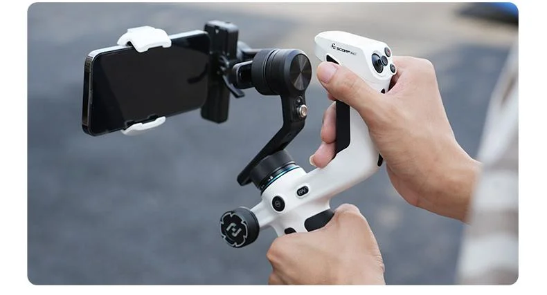 FeiyuTech SCORP Mini 2 Handheld Gimbal 3-Axis Mirrorless & Action Camera Smartphone with AI tracker Magnetic Fill, 1.2kg Payload