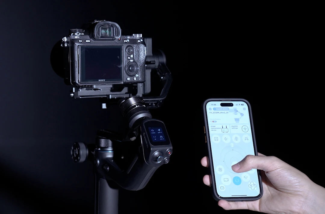 FeiyuTech SCORP Mini 2 Handheld Gimbal 3-Axis Mirrorless & Action Camera Smartphone with AI tracker Magnetic Fill, 1.2kg Payload