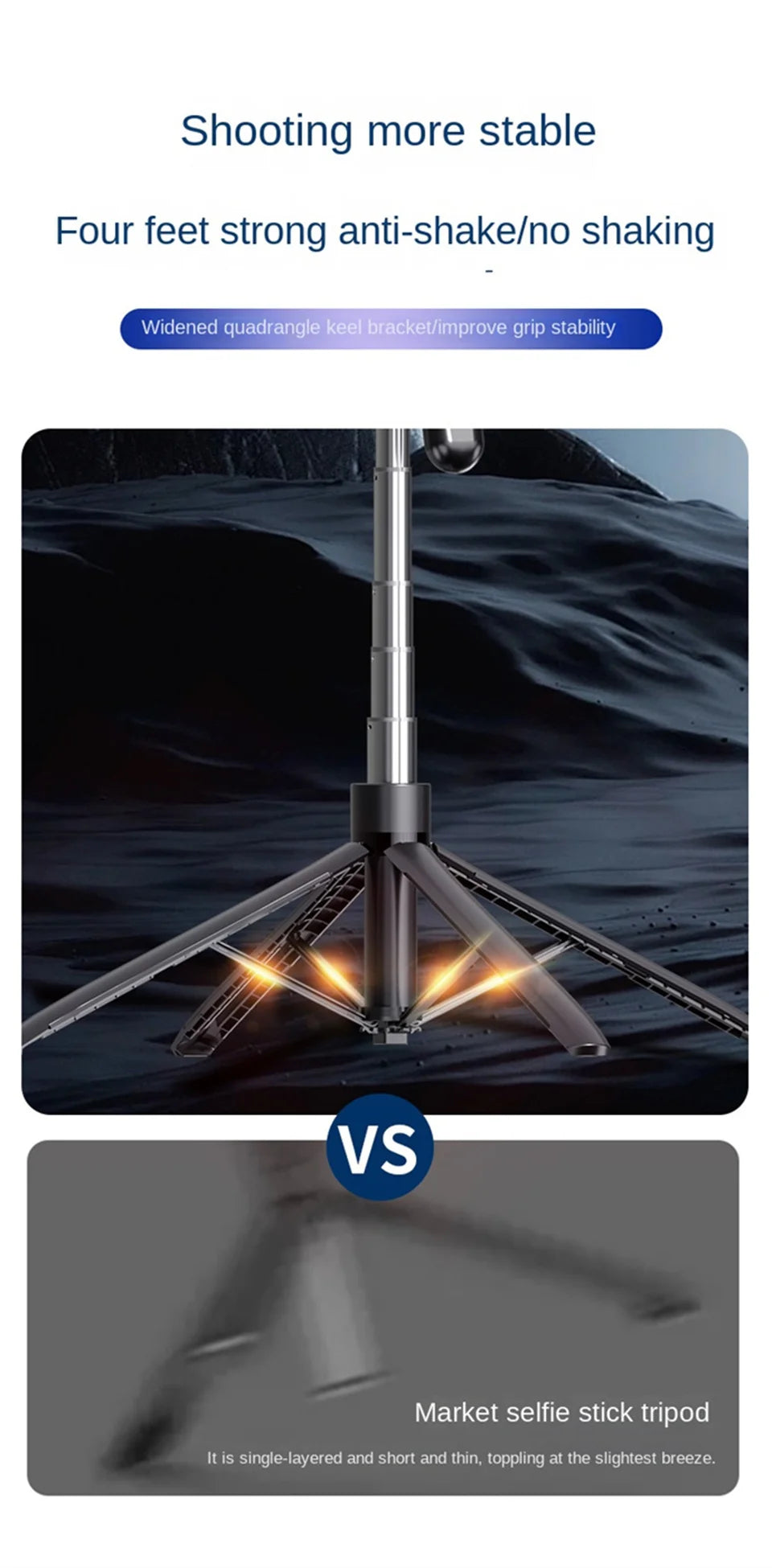 COOL DIER New Tripod for Smartphone Camera,Tripods Stand with Bluetooth shutter,Wireless Selfie Stick brackets with Phone Holder