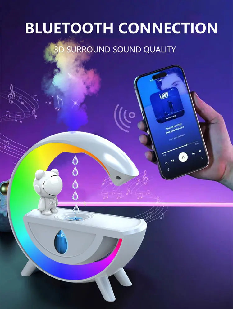 Multifunctional Astronaut Anti Gravity Air Humidifier Bluetooth Speaker Table Lamp Night Lights RGB Office Bedroom Aromatherapy
