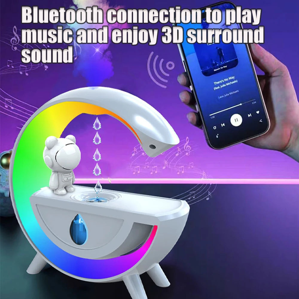 Multifunctional Astronaut Anti Gravity Air Humidifier Bluetooth Speaker Table Lamp Night Lights RGB Office Bedroom Aromatherapy