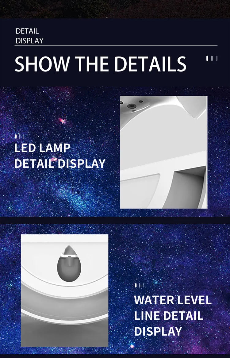 Multifunctional Astronaut Anti Gravity Air Humidifier Bluetooth Speaker Table Lamp Night Lights RGB Office Bedroom Aromatherapy