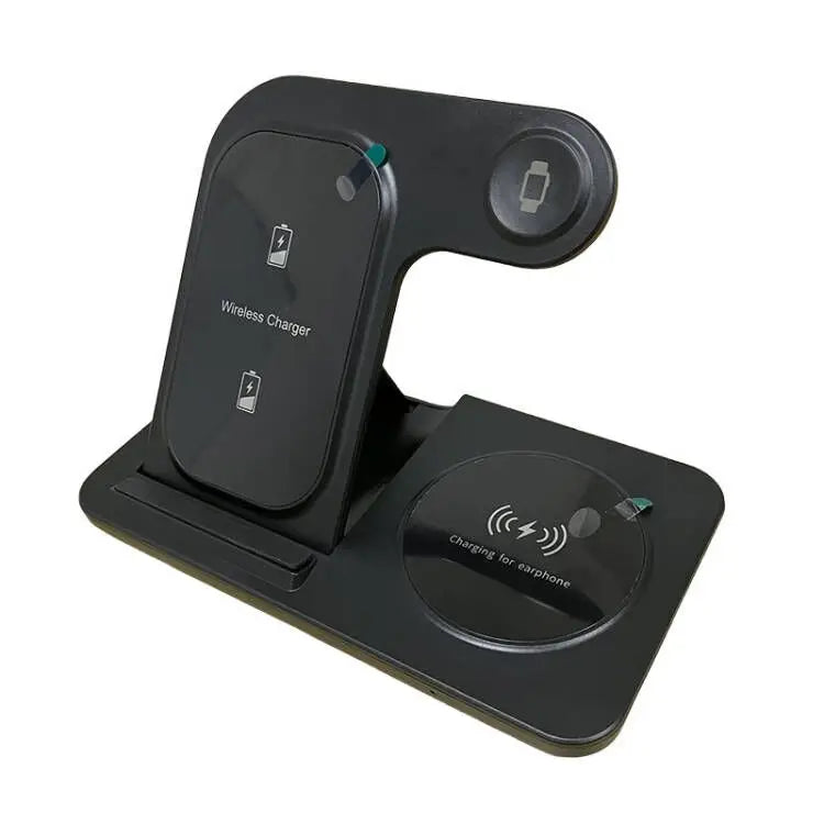 30W LED Fast Wireless Charger Stand 3 in 1 Foldable Charging Station for IPhone 11 Through  Apple Watch 9 8 7 6 5 Airpods Pro