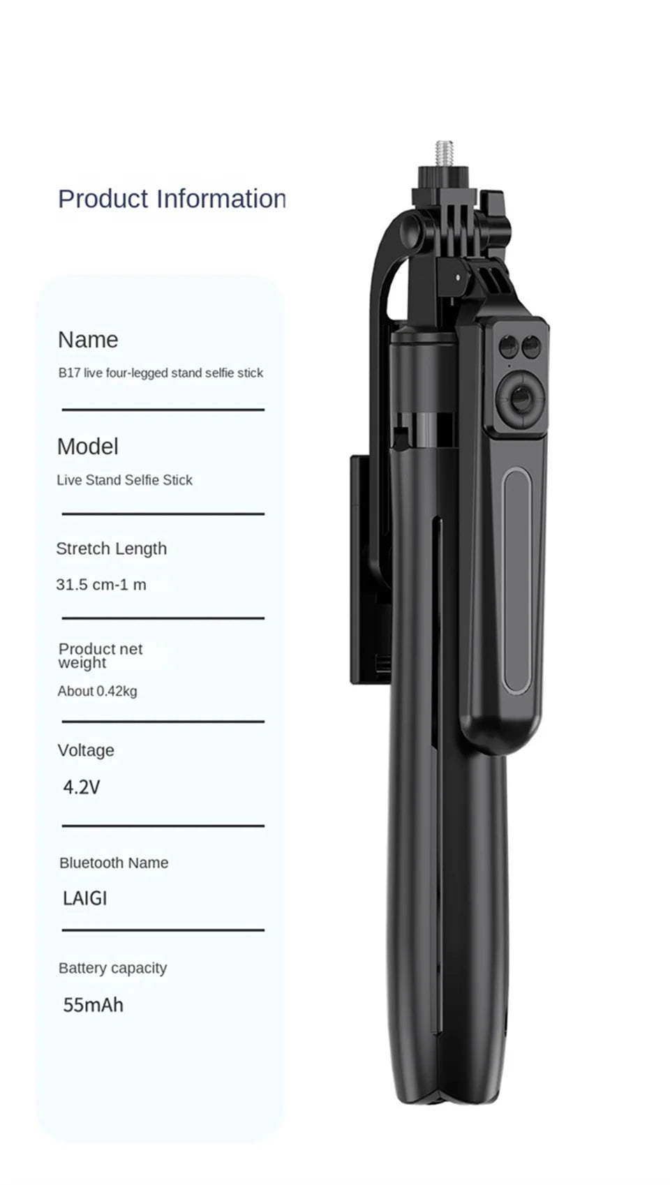COOL DIER New Tripod for Smartphone Camera,Tripods Stand with Bluetooth shutter,Wireless Selfie Stick brackets with Phone Holder