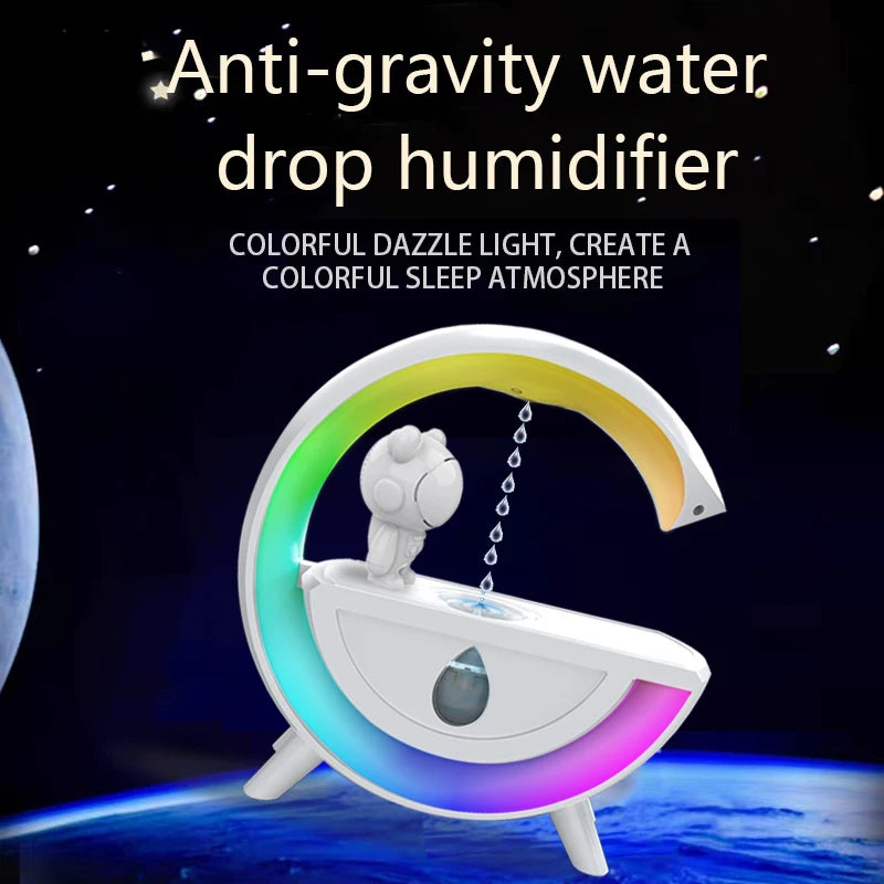 Multifunctional Astronaut Anti Gravity Air Humidifier Bluetooth Speaker Table Lamp Night Lights RGB Office Bedroom Aromatherapy