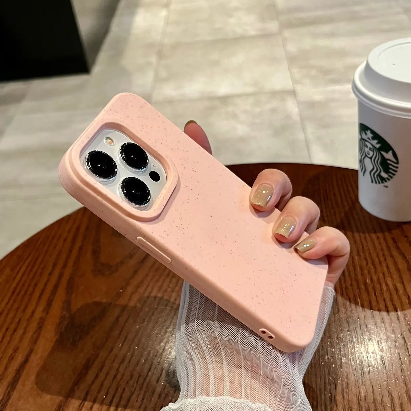 Eco Biodegradable Wheat Straw Soft Silicone Case For iPhone 17 Air 16 E 15 14 Plus 13 12 Mini 11 Pro XR XS Max Fashion TPU Cover