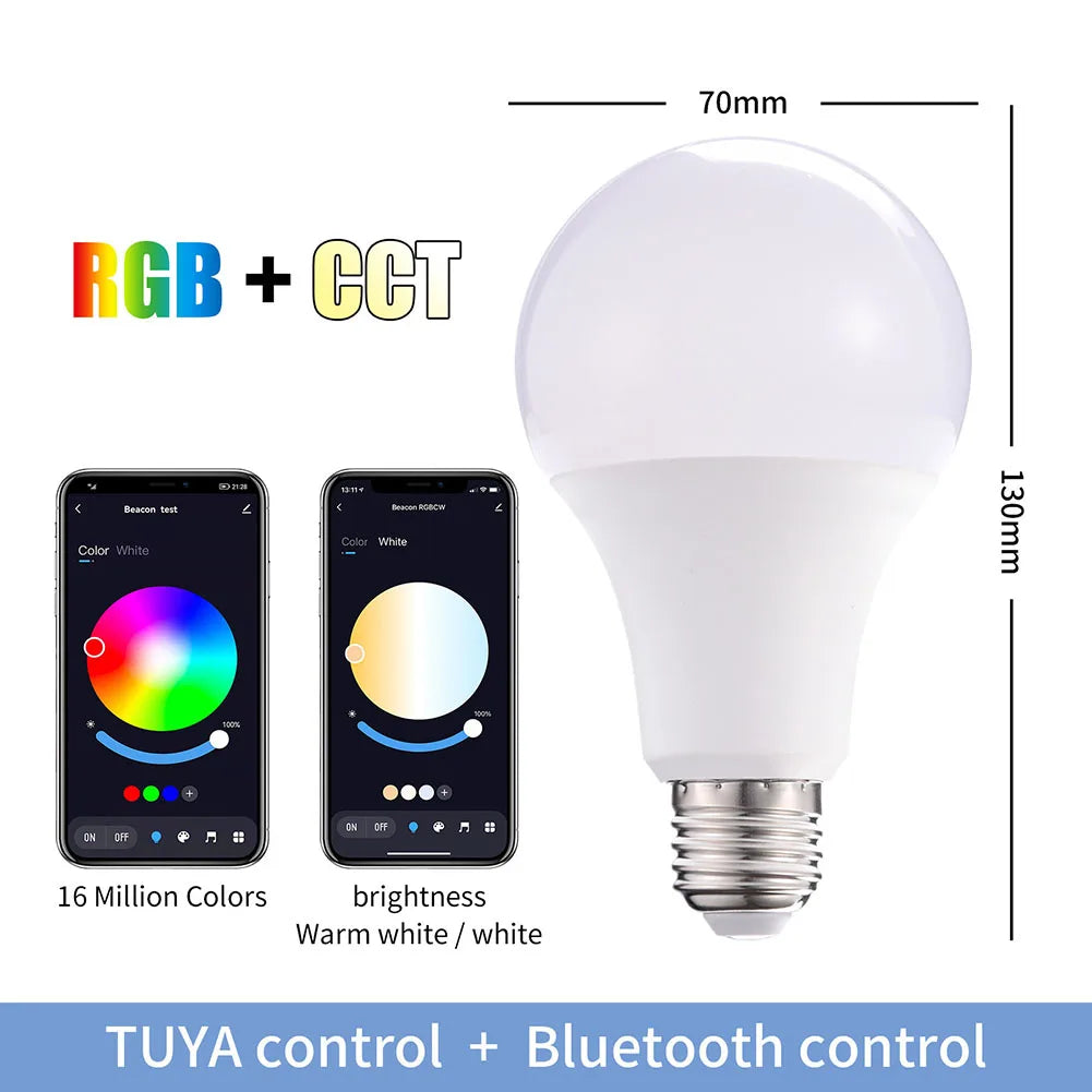 LED Bulb RGB Light 10W Tuya Smart luetooth-compatible Bulb for Alexa Google Home