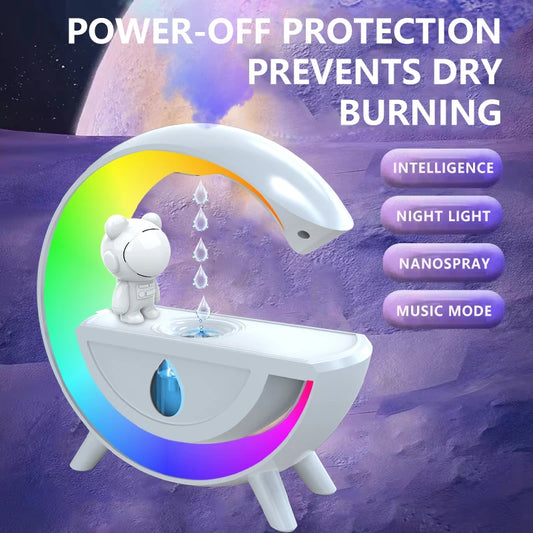 Multifunctional Astronaut Anti Gravity Air Humidifier Bluetooth Speaker Table Lamp Night Lights RGB Office Bedroom Aromatherapy