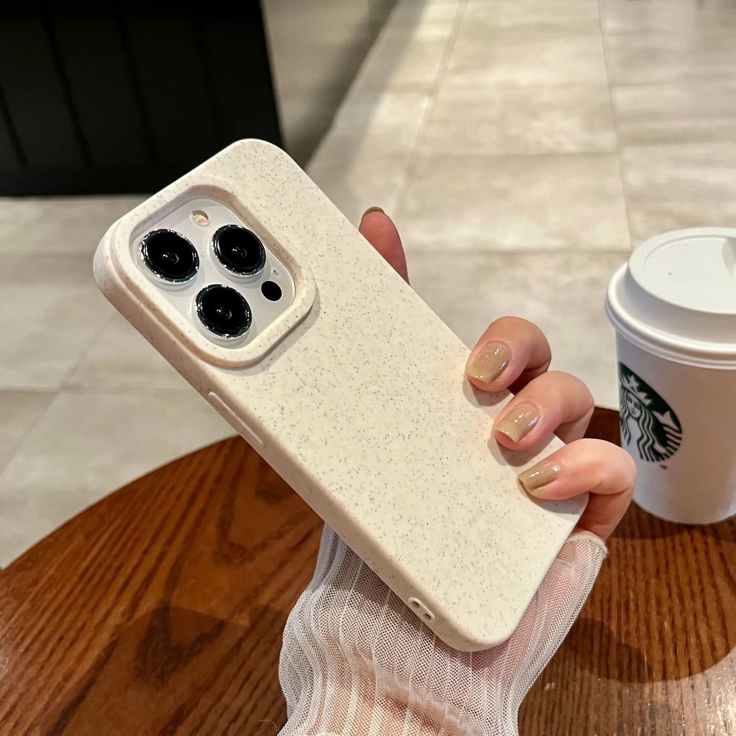 Eco Biodegradable Wheat Straw Soft Silicone Case For iPhone 17 Air 16 E 15 14 Plus 13 12 Mini 11 Pro XR XS Max Fashion TPU Cover