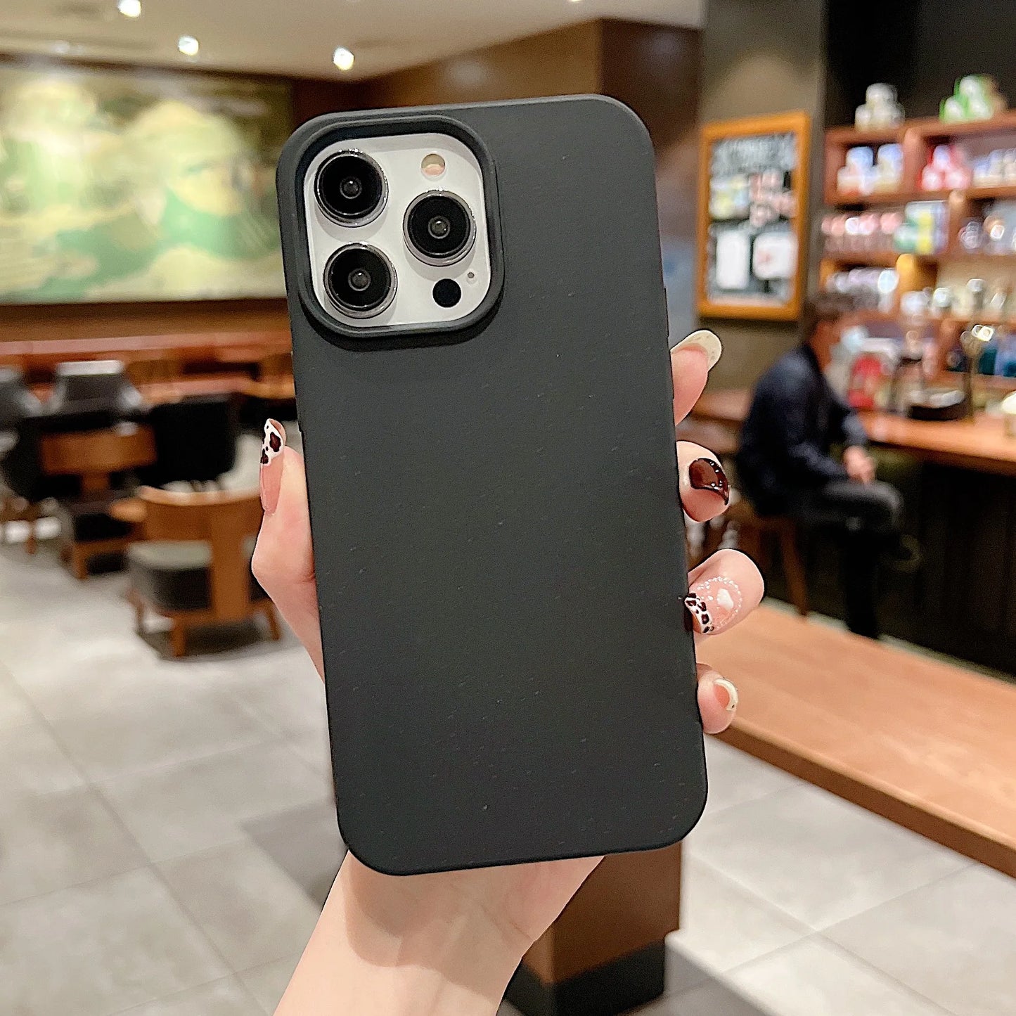 Eco Biodegradable Wheat Straw Soft Silicone Case For iPhone 17 Air 16 E 15 14 Plus 13 12 Mini 11 Pro XR XS Max Fashion TPU Cover
