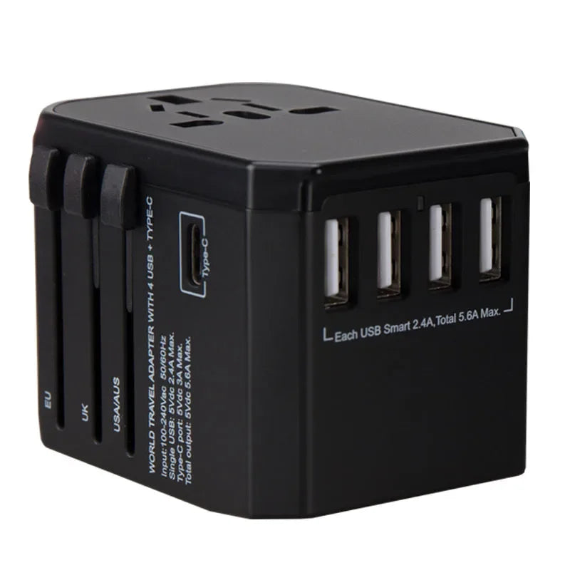 Melery Travel Smart Adapter International Plug Adaptor Wall USB Type C Charger.