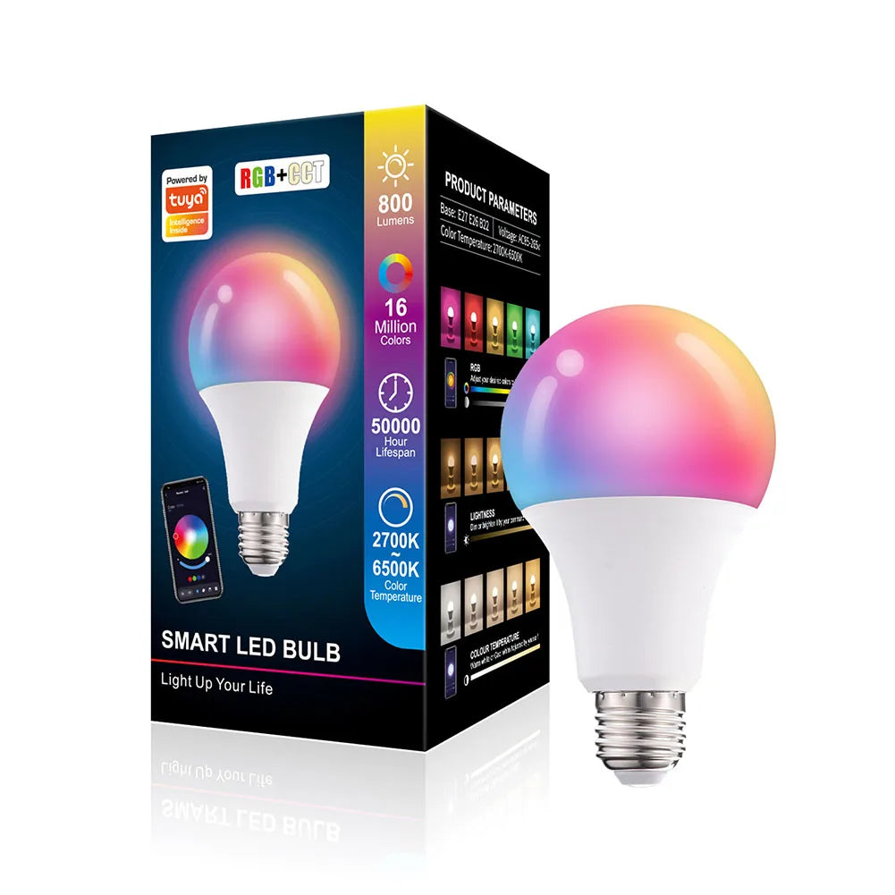 LED Bulb RGB Light 10W Tuya Smart luetooth-compatible Bulb for Alexa Google Home