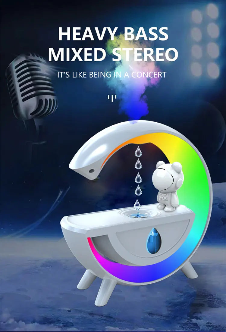 Multifunctional Astronaut Anti Gravity Air Humidifier Bluetooth Speaker Table Lamp Night Lights RGB Office Bedroom Aromatherapy