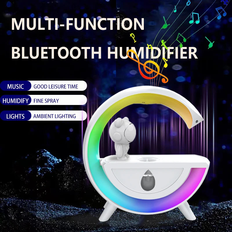 Multifunctional Astronaut Anti Gravity Air Humidifier Bluetooth Speaker Table Lamp Night Lights RGB Office Bedroom Aromatherapy