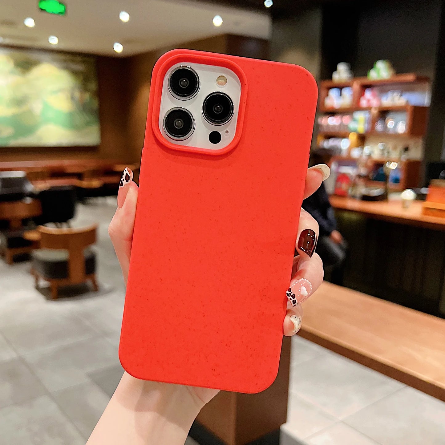 Eco Biodegradable Wheat Straw Soft Silicone Case For iPhone 17 Air 16 E 15 14 Plus 13 12 Mini 11 Pro XR XS Max Fashion TPU Cover