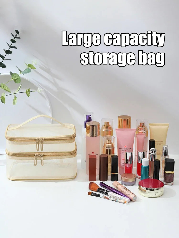 Double Layer Mesh Makeup Bage