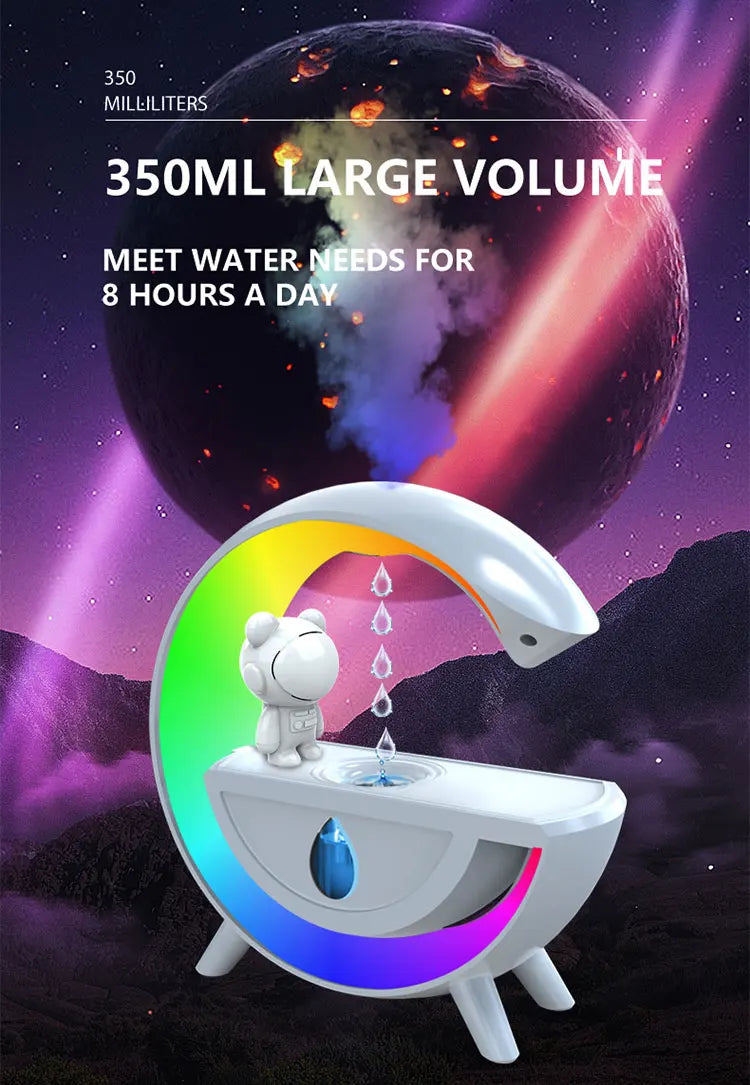Multifunctional Astronaut Anti Gravity Air Humidifier Bluetooth Speaker Table Lamp Night Lights RGB Office Bedroom Aromatherapy