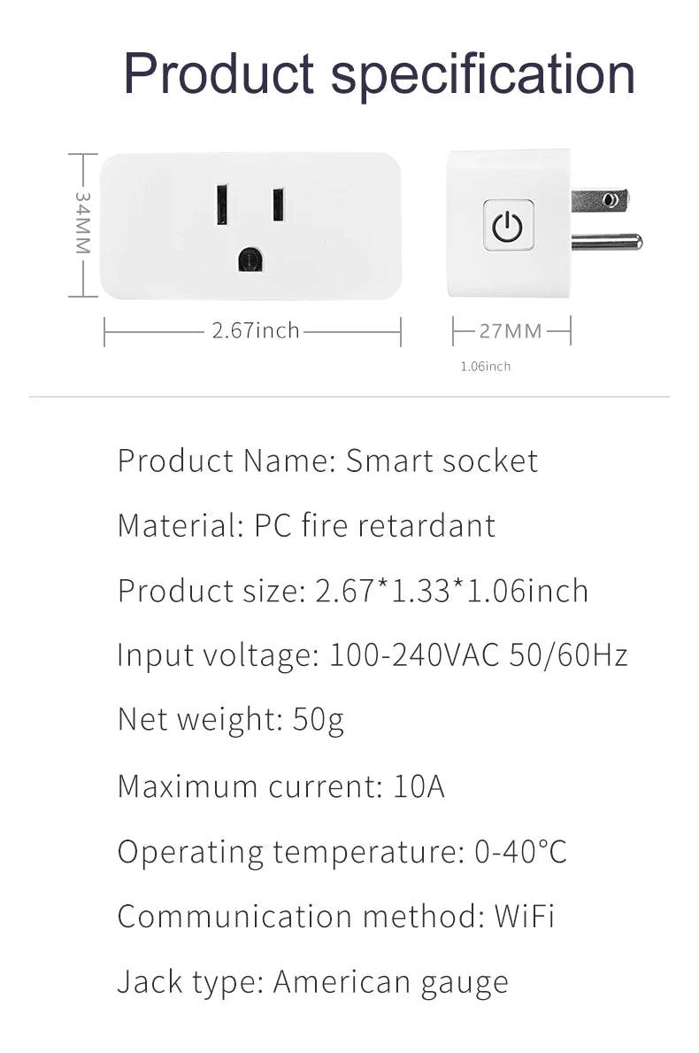 Tuya WiFi Smart Plug 16A